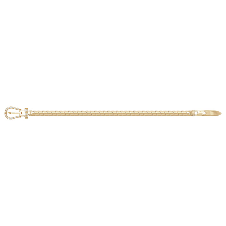 Solid gold braided bracelet, 12.90 g — shown square on a plain background.