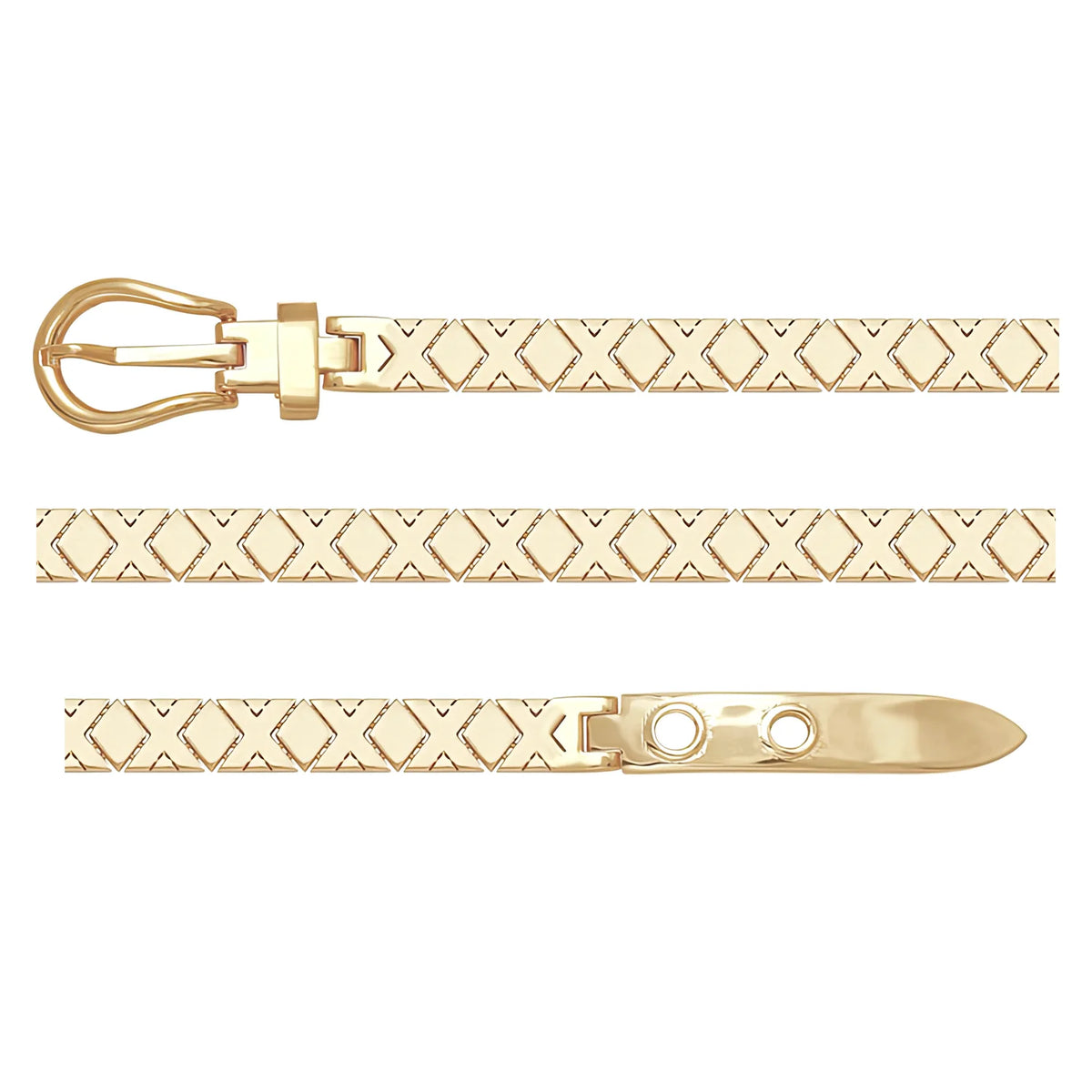 Solid gold braided bracelet, 9.20 g — shown in three rows across the frame.