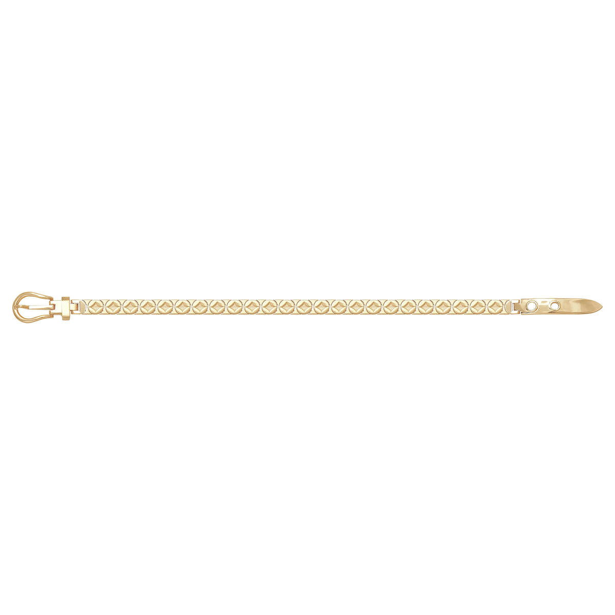 Solid gold fancy link bracelet, 12.75 g — shown square on a plain background.