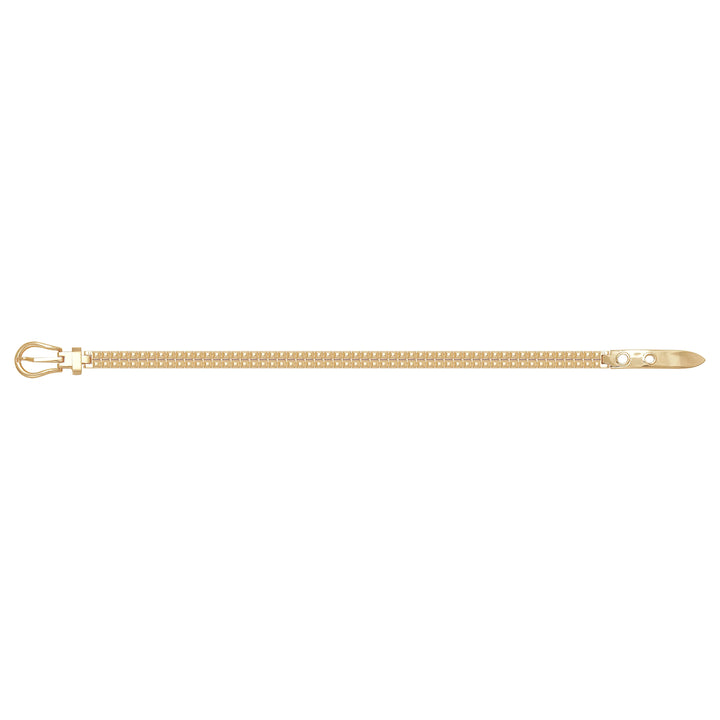 Solid gold bar link bracelet, 11.50 g — shown square on a plain background.