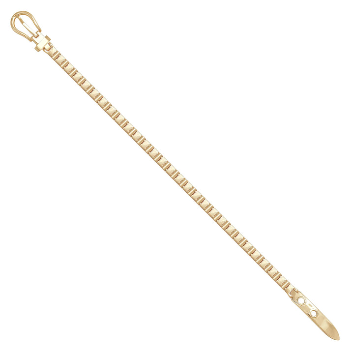 Solid gold bar link bracelet, 10.50 g — shown at an angle across the frame.