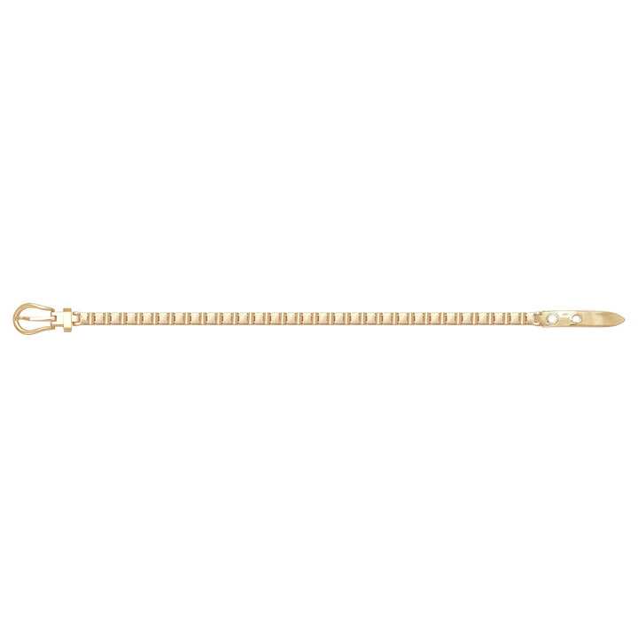 Solid gold bar link bracelet, 10.50 g — shown square on a plain background.