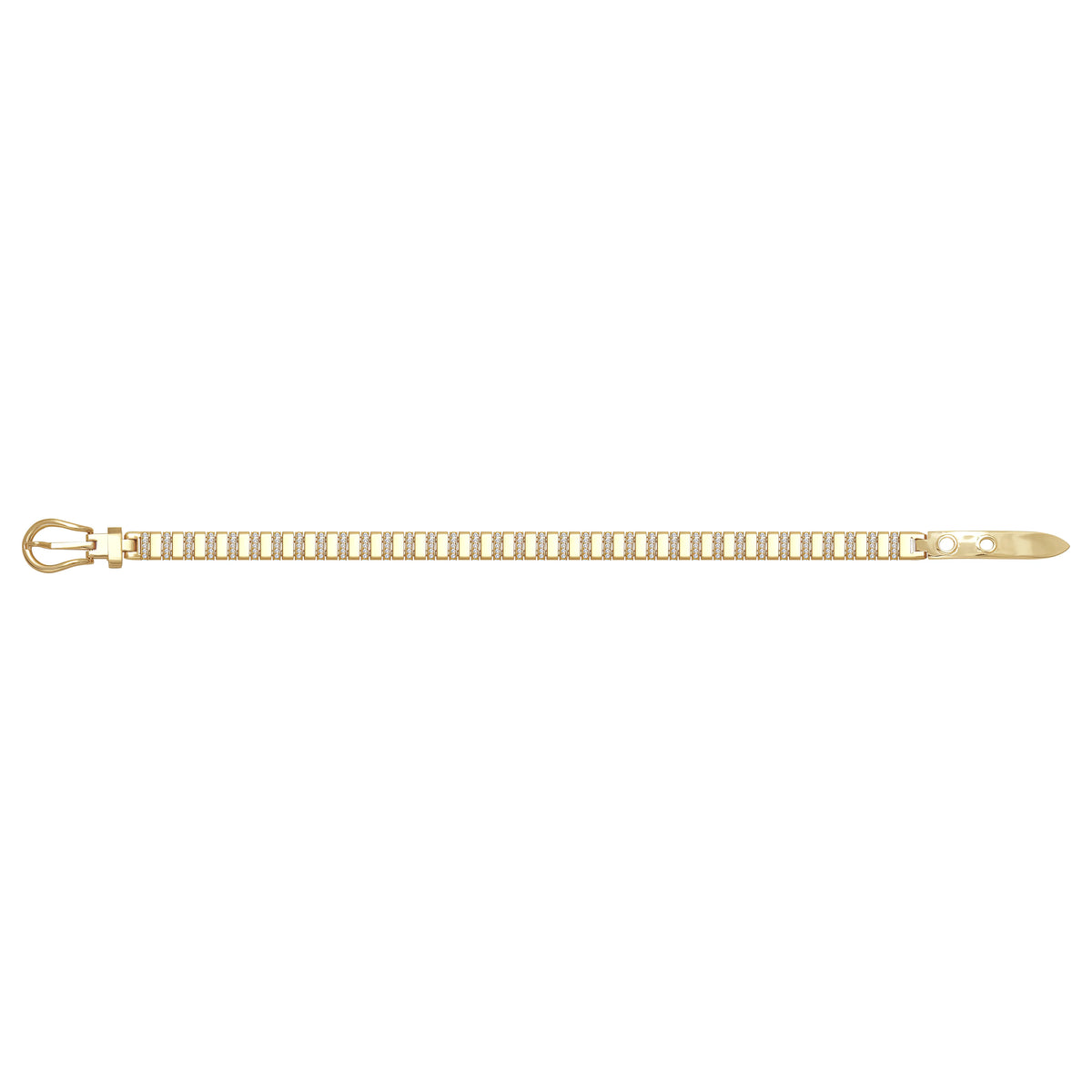 Solid gold bar link bracelet, 10.45 g — shown square on a plain background.