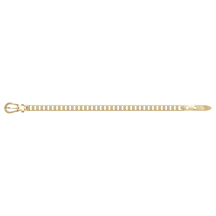 Solid gold bar link bracelet, 10.45 g — shown square on a plain background.