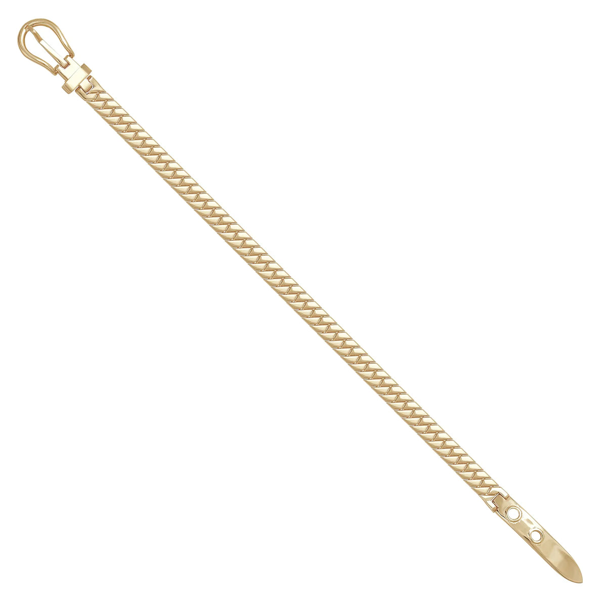 Solid gold braided bracelet, 10.30 g — shown at an angle across the frame.
