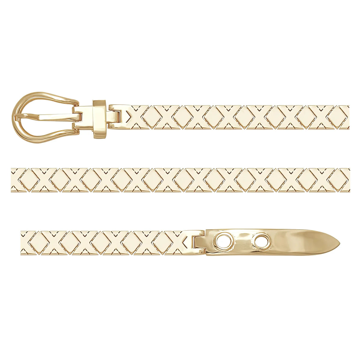 Solid gold braided bracelet, 9.50 g — shown in three rows across the frame.