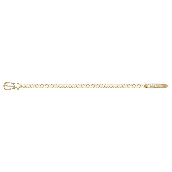 Solid gold braided bracelet, 9.50 g — shown square on a plain background.