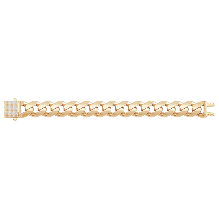 Solid gold curb bracelet, 33.60 g — shown square on a plain background.