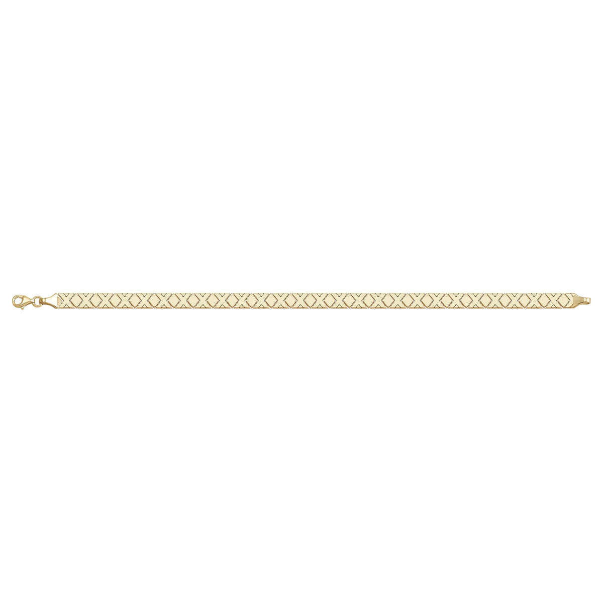 Solid gold id bracelet, 6.25 g — shown square on a plain background.