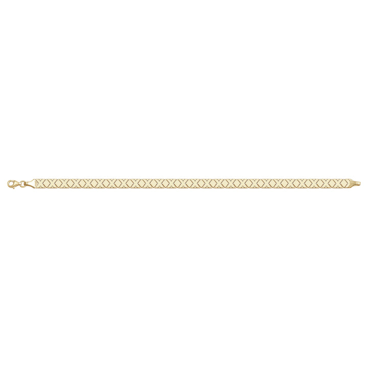 Solid gold id bracelet, 6.25 g — shown square on a plain background.
