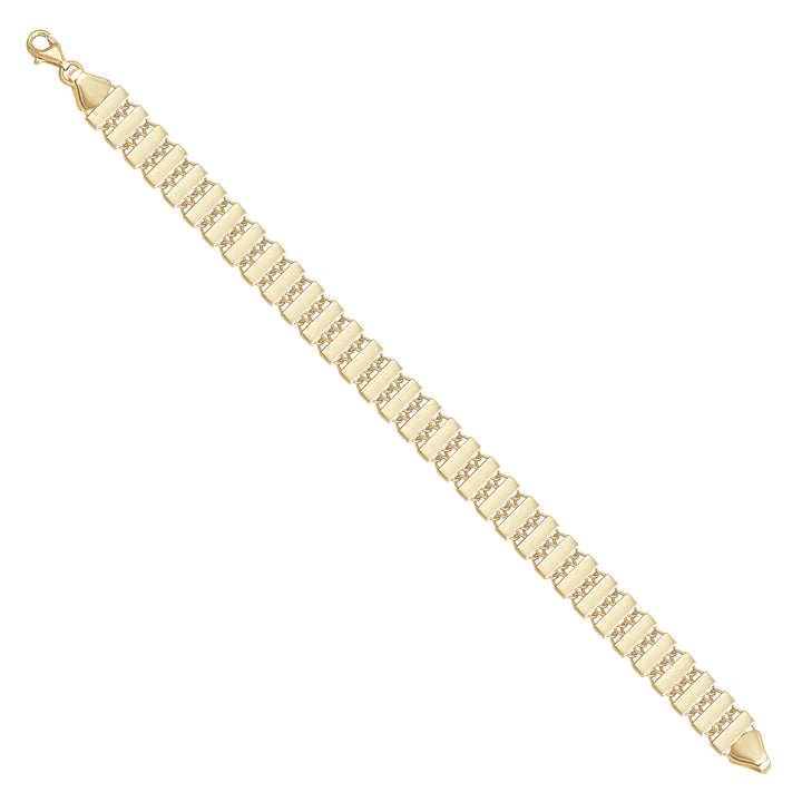 Solid gold id bracelet, 7.10 g — shown at an angle across the frame.