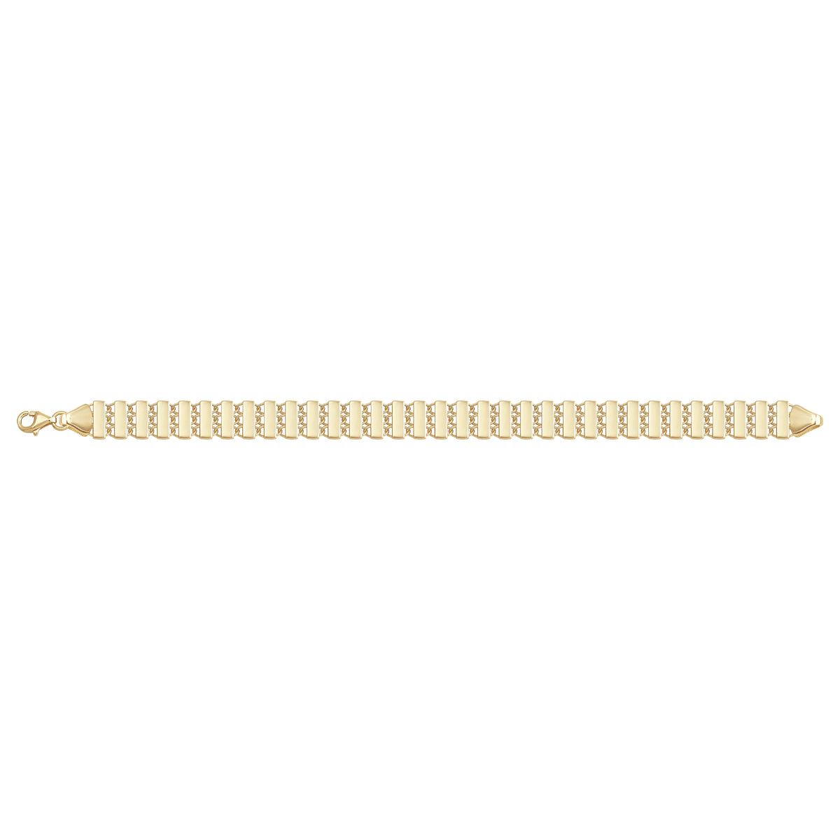 Solid gold id bracelet, 7.10 g — shown square on a plain background.