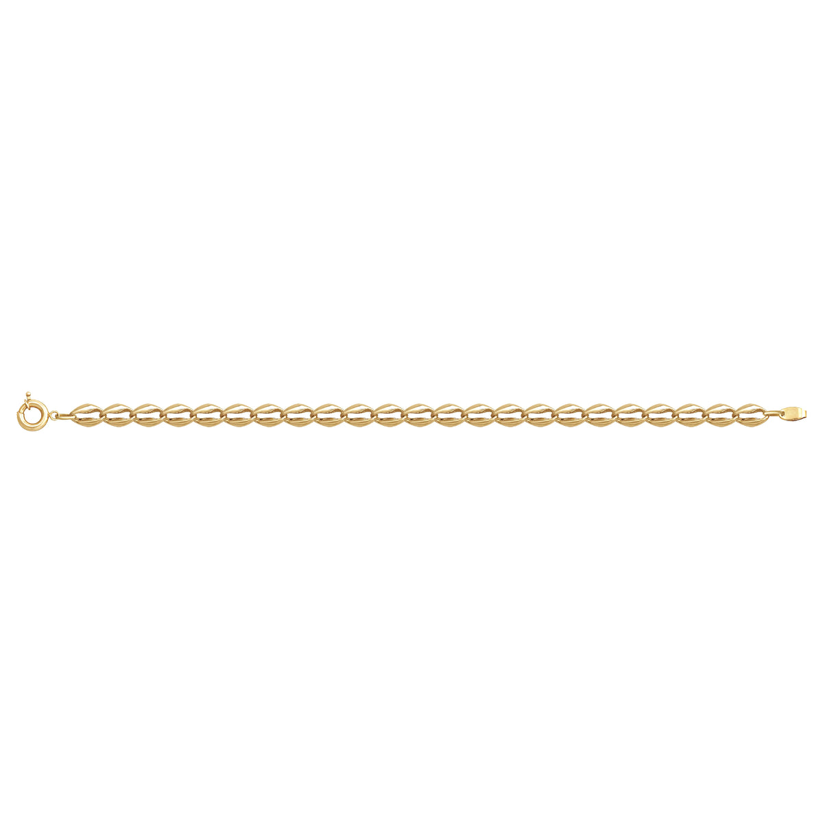 Solid gold mariner bracelet, 8.70 g — shown square on a plain background.
