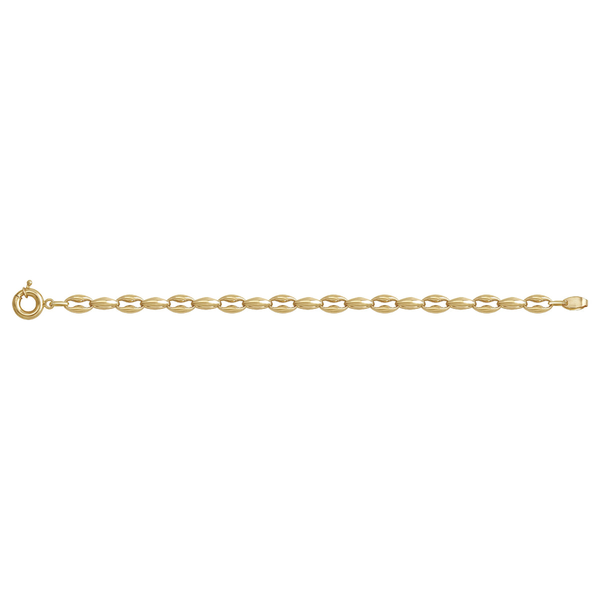 Solid gold mariner bracelet, 7.90 g — shown square on a plain background.