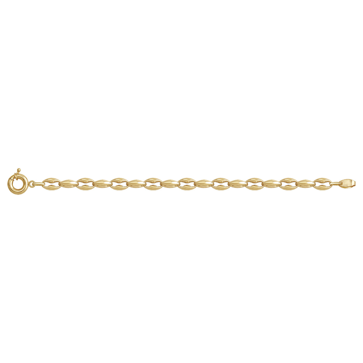 Solid gold mariner bracelet, 8.50 g — shown square on a plain background.