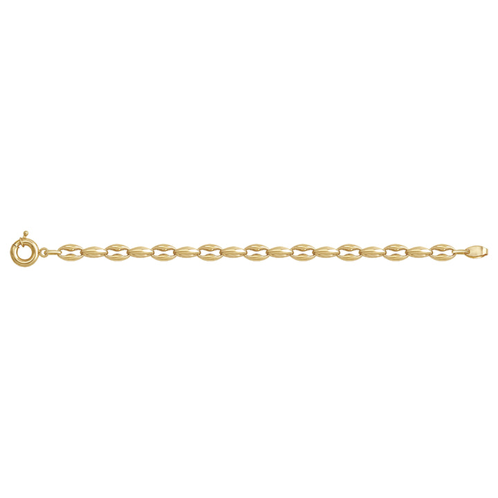 Solid gold mariner bracelet, 8.50 g — shown square on a plain background.