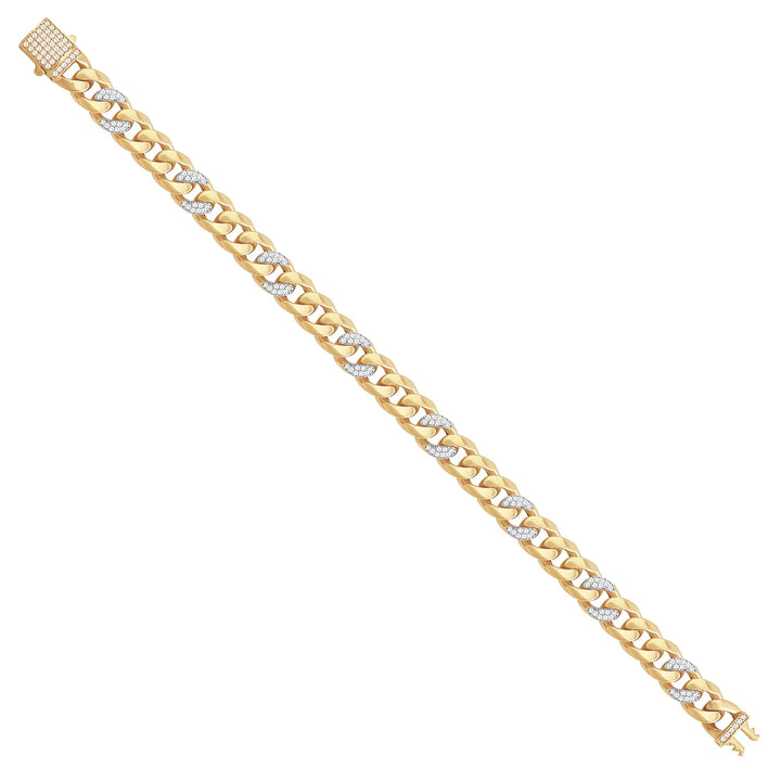 Solid gold curb bracelet, 13.70 g — shown at an angle across the frame.