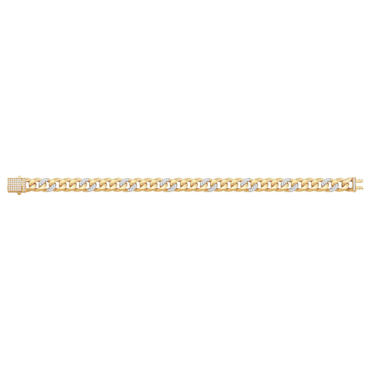 Solid gold curb bracelet, 13.70 g — shown square on a plain background.