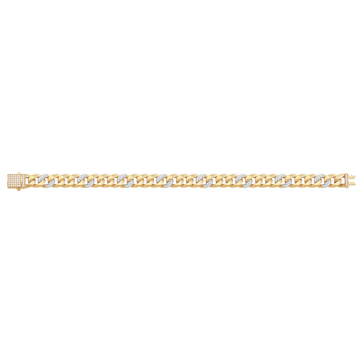 Solid gold curb bracelet, 13.70 g — shown square on a plain background.