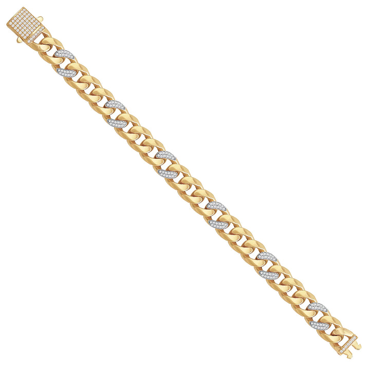 Solid gold curb bracelet, 22.80 g — shown at an angle across the frame.