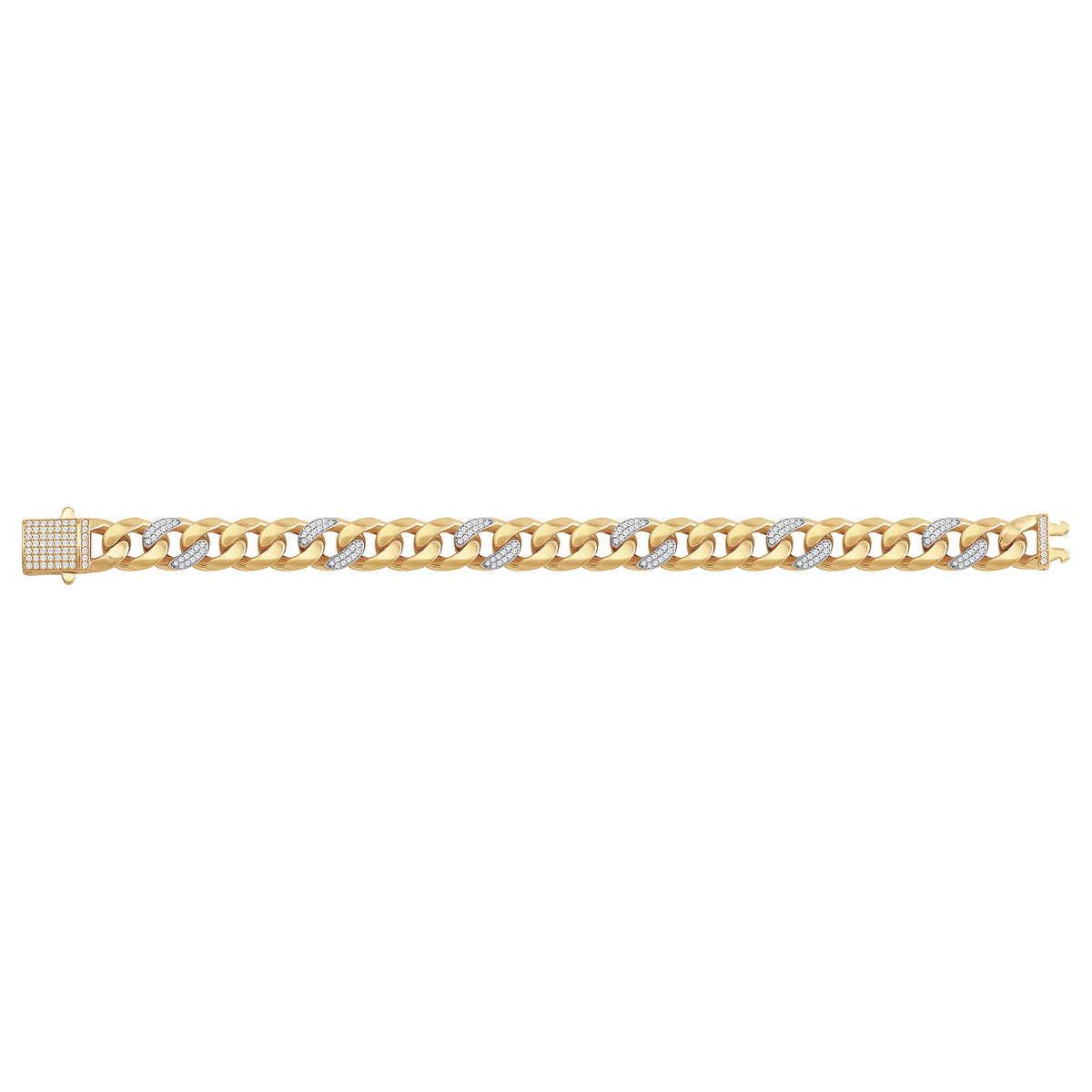 Solid gold curb bracelet, 22.80 g — shown square on a plain background.