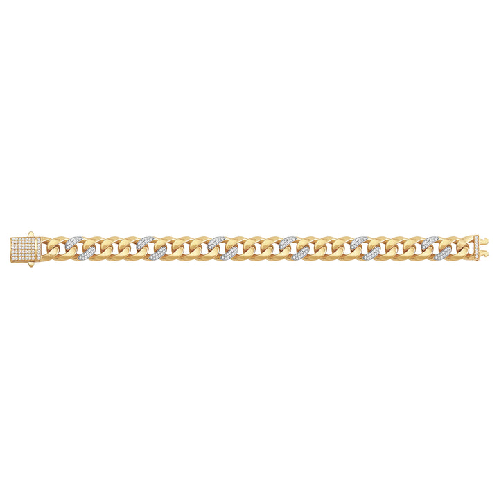 Solid gold curb bracelet, 22.80 g — shown square on a plain background.