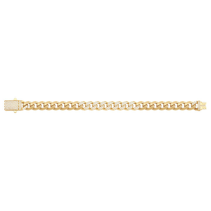 Solid gold curb bracelet, 15.00 g — shown square on a plain background.