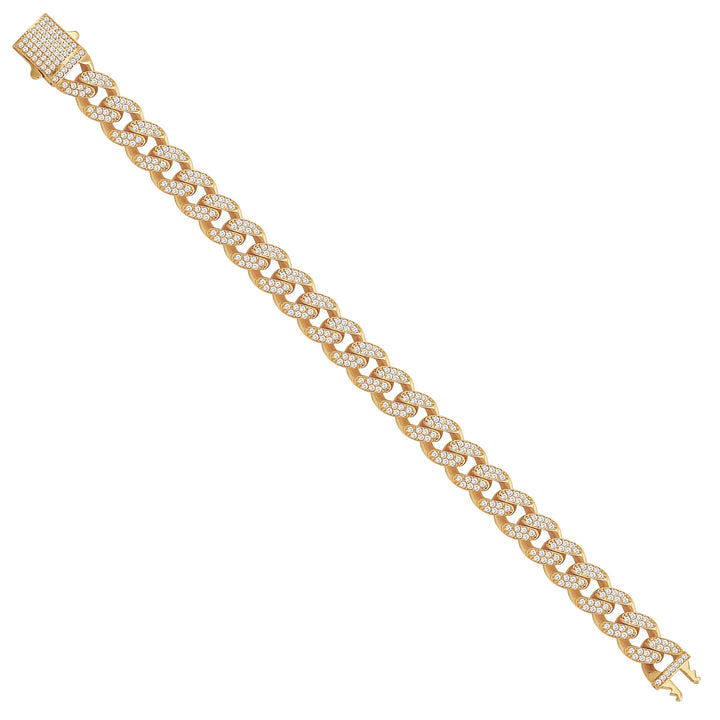 Solid gold curb bracelet, 15.00 g — shown at an angle across the frame.