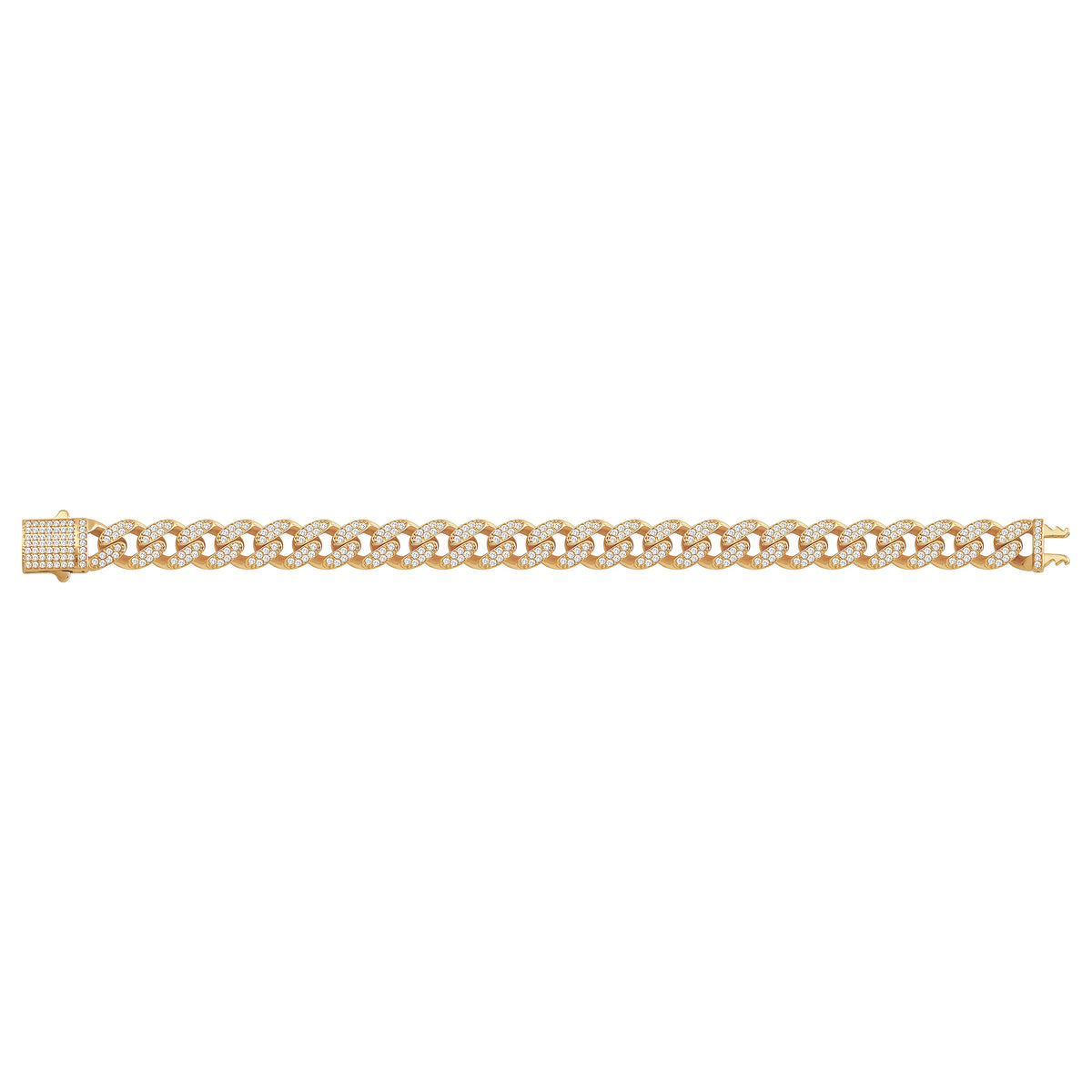 Solid gold curb bracelet, 15.00 g — shown square on a plain background.