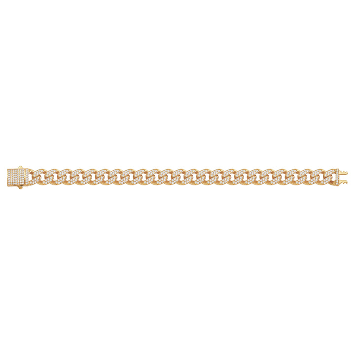 Solid gold curb bracelet, 15.00 g — shown square on a plain background.