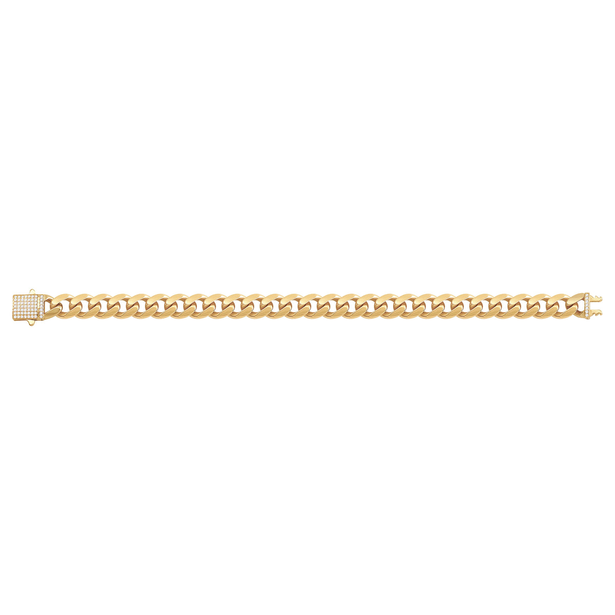 Solid gold curb bracelet, 15.25 g — shown square on a plain background.