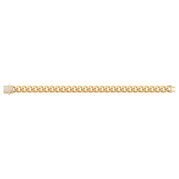 Solid gold curb bracelet, 15.25 g — shown square on a plain background.