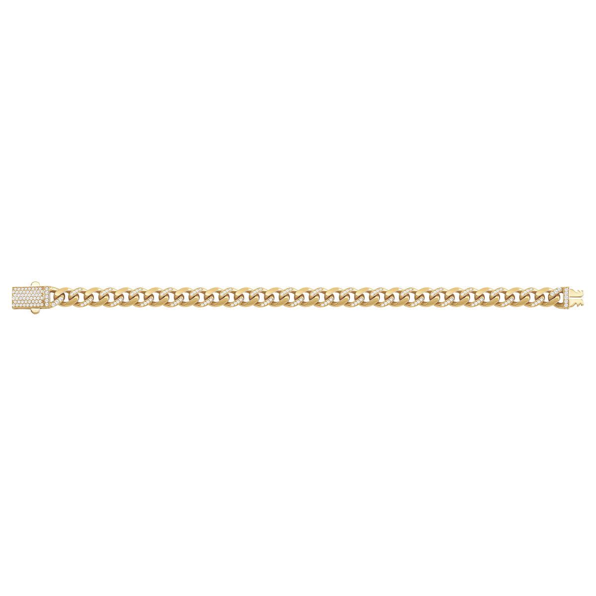 Solid gold curb bracelet, 10.85 g — shown square on a plain background.