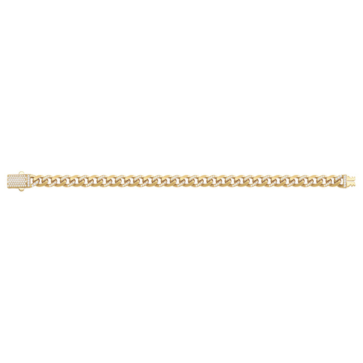 Solid gold curb bracelet, 10.85 g — shown square on a plain background.