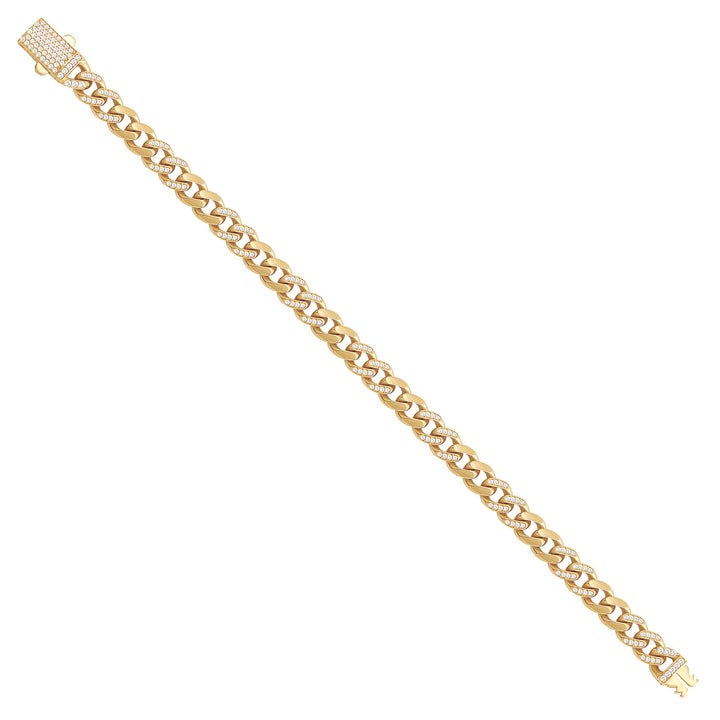 Solid gold curb bracelet, 11.20 g — shown at an angle across the frame.