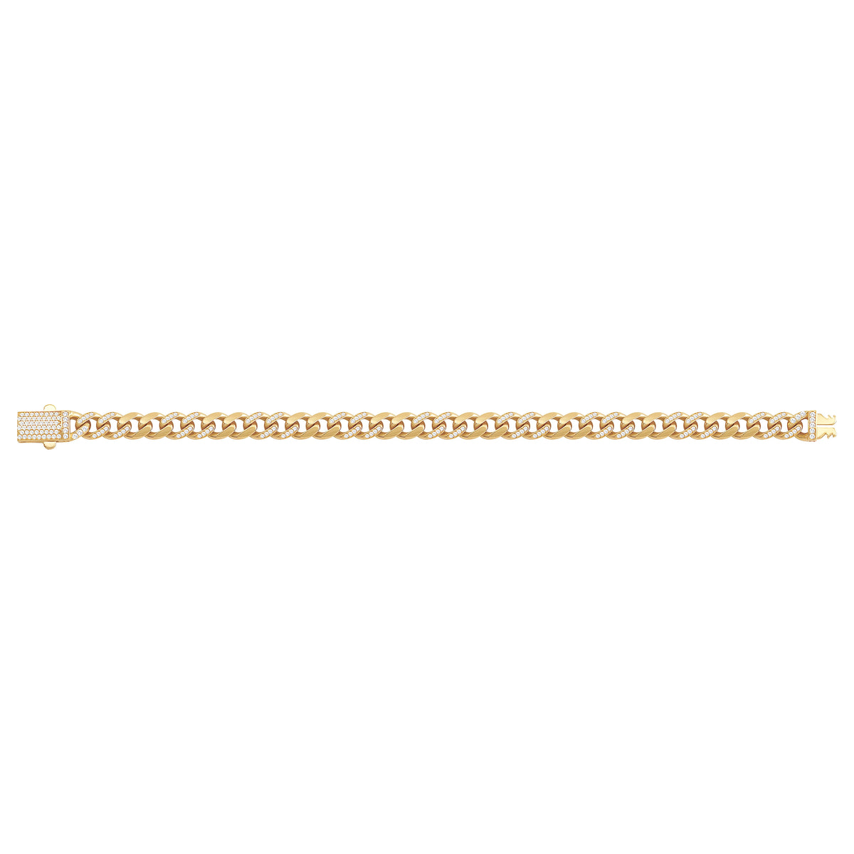 Solid gold curb bracelet, 11.20 g — shown square on a plain background.