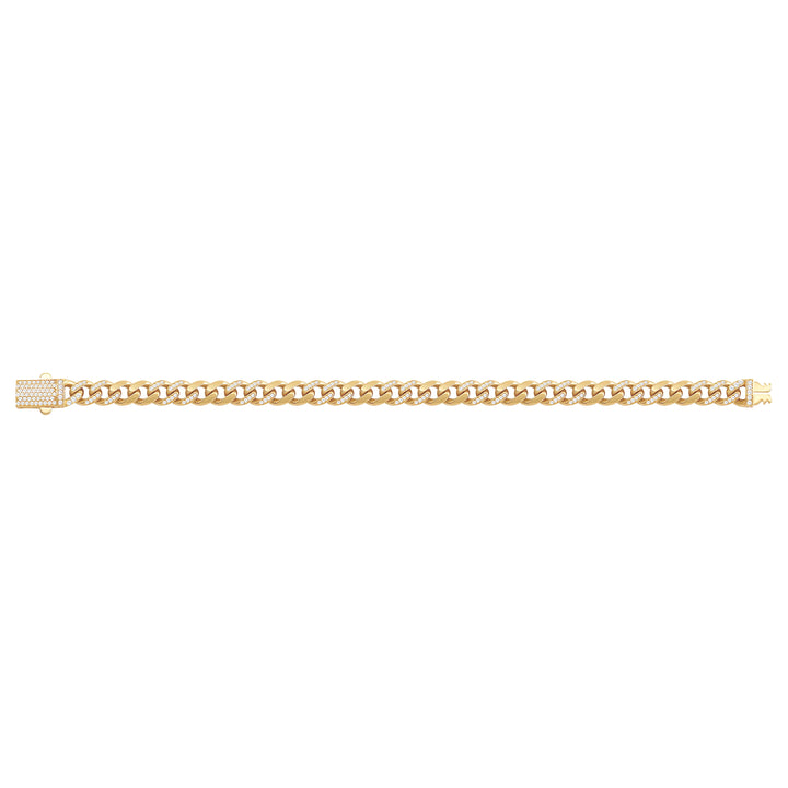 Solid gold curb bracelet, 11.20 g — shown square on a plain background.