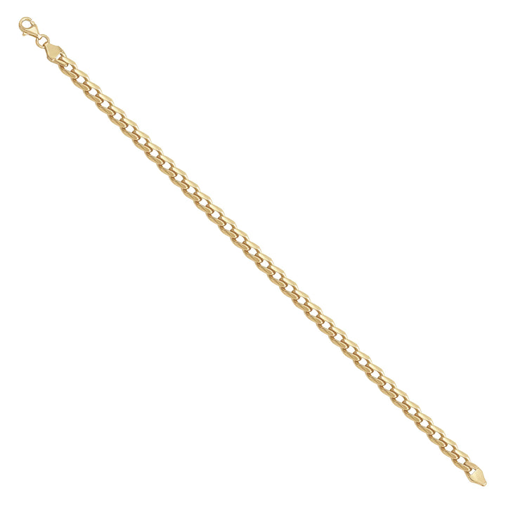 Solid gold curb bracelet, 5.20 g — shown at an angle across the frame.