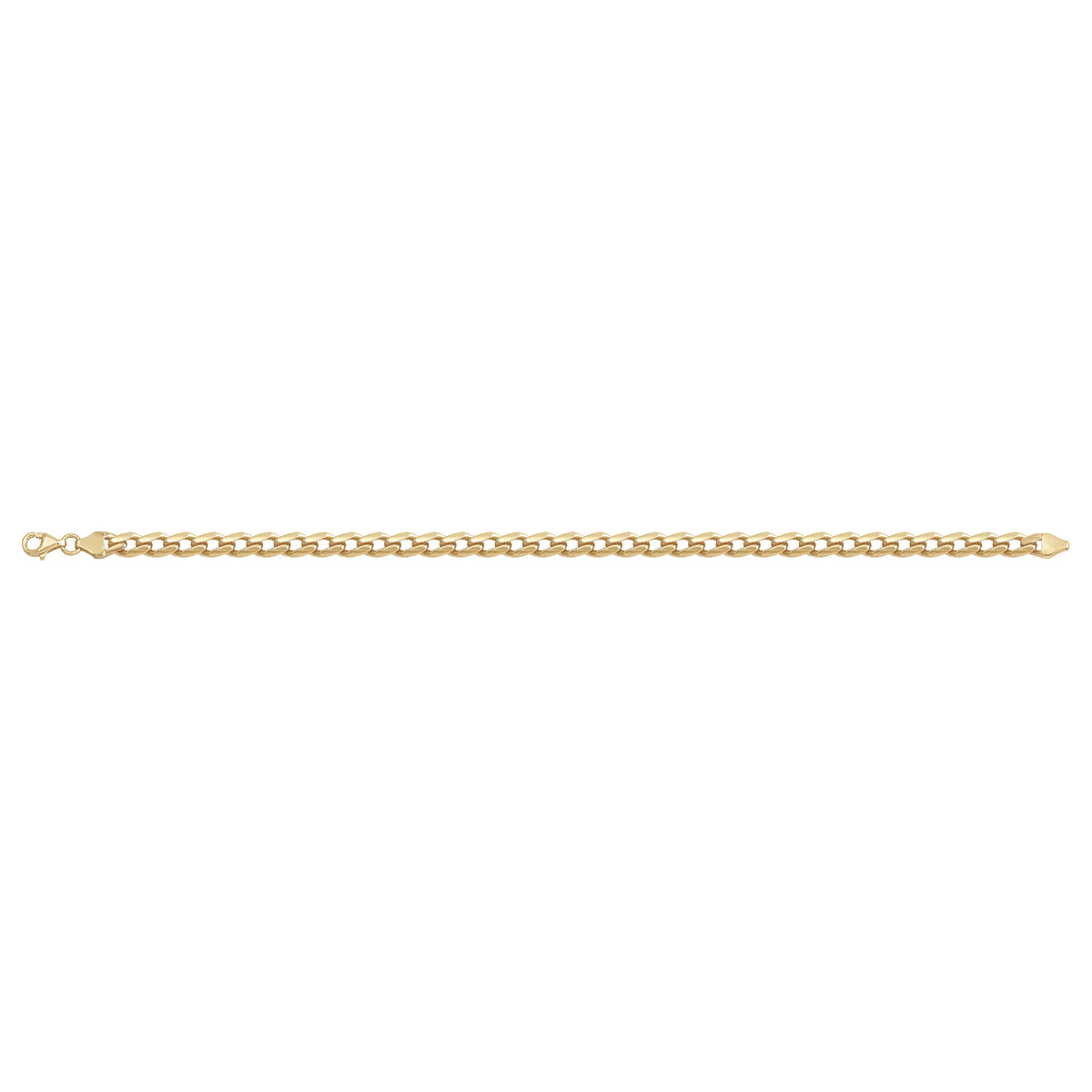 Solid gold curb bracelet, 5.20 g — shown square on a plain background.