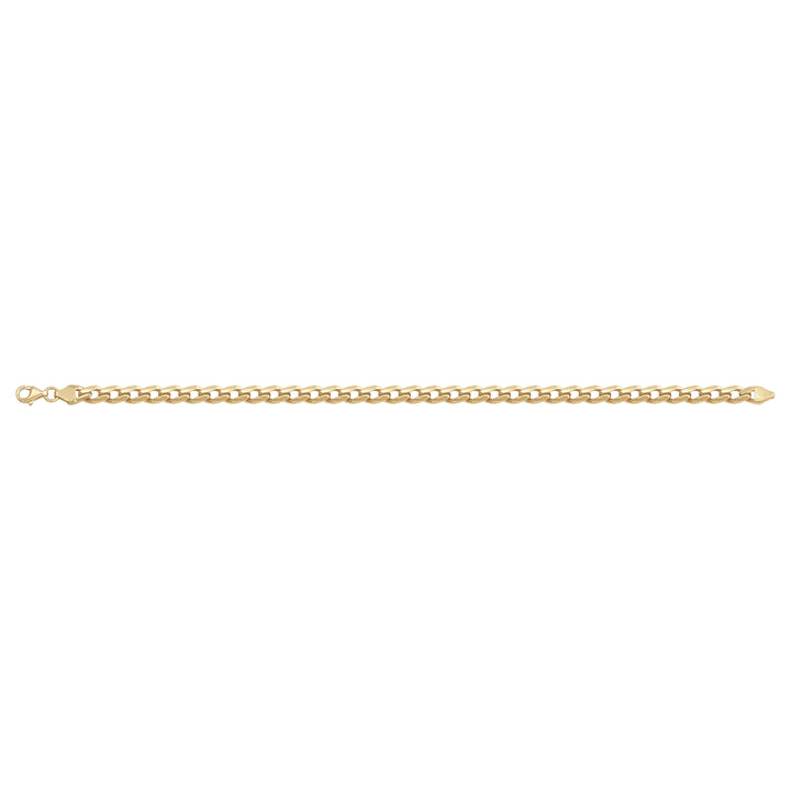 Solid gold curb bracelet, 5.20 g — shown square on a plain background.