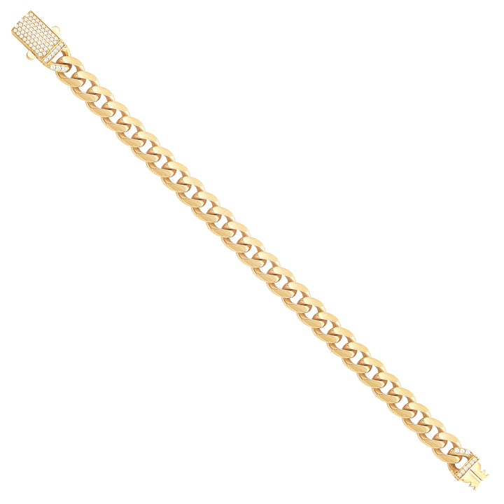 Solid gold curb bracelet, 12.85 g — shown at an angle across the frame.
