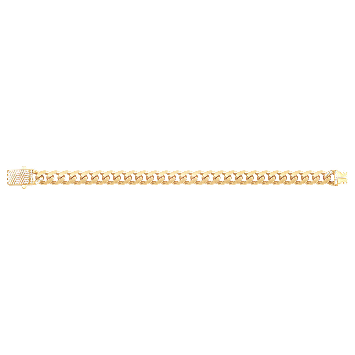 Solid gold curb bracelet, 12.85 g — shown square on a plain background.