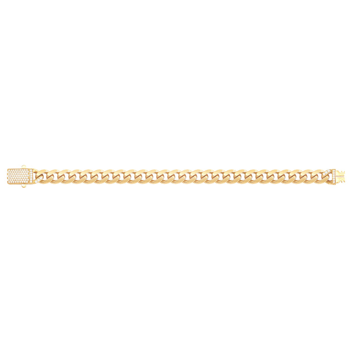 Solid gold curb bracelet, 12.85 g — shown square on a plain background.