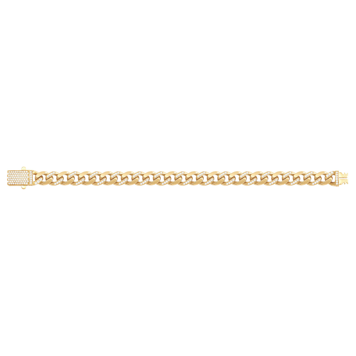 Solid gold curb bracelet, 13.60 g — shown square on a plain background.