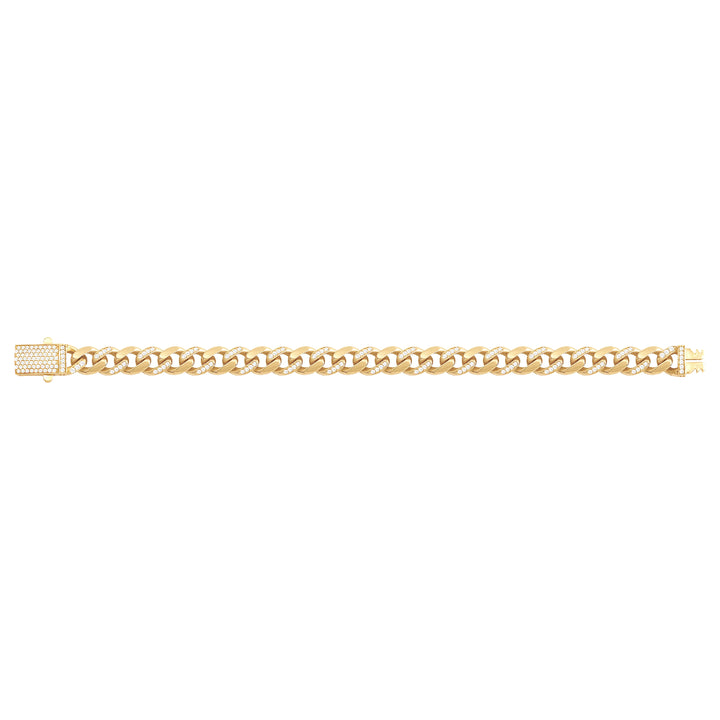 Solid gold curb bracelet, 13.60 g — shown square on a plain background.