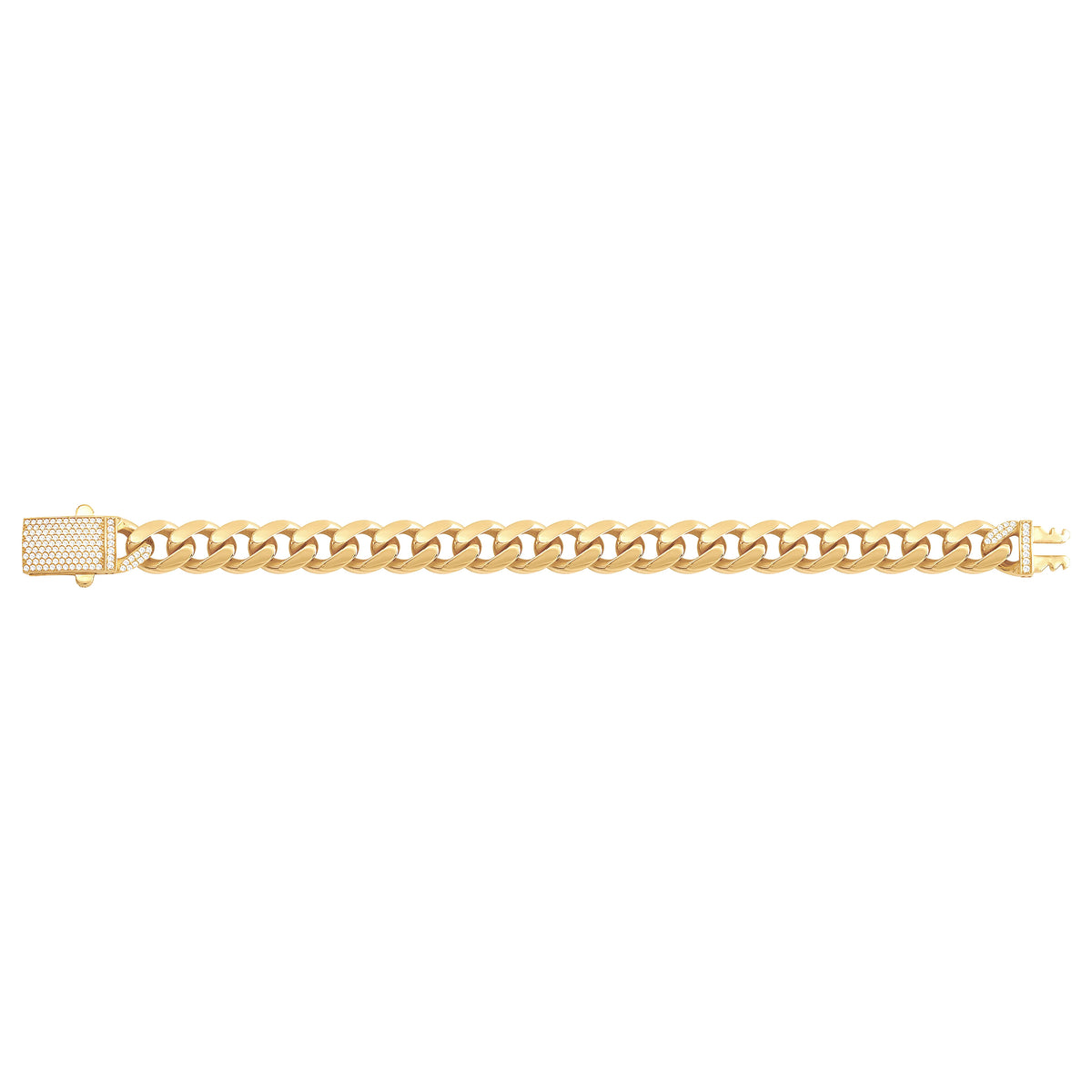 Solid gold curb bracelet, 16.40 g — shown square on a plain background.