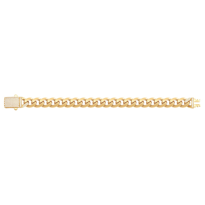 Solid gold curb bracelet, 16.40 g — shown square on a plain background.