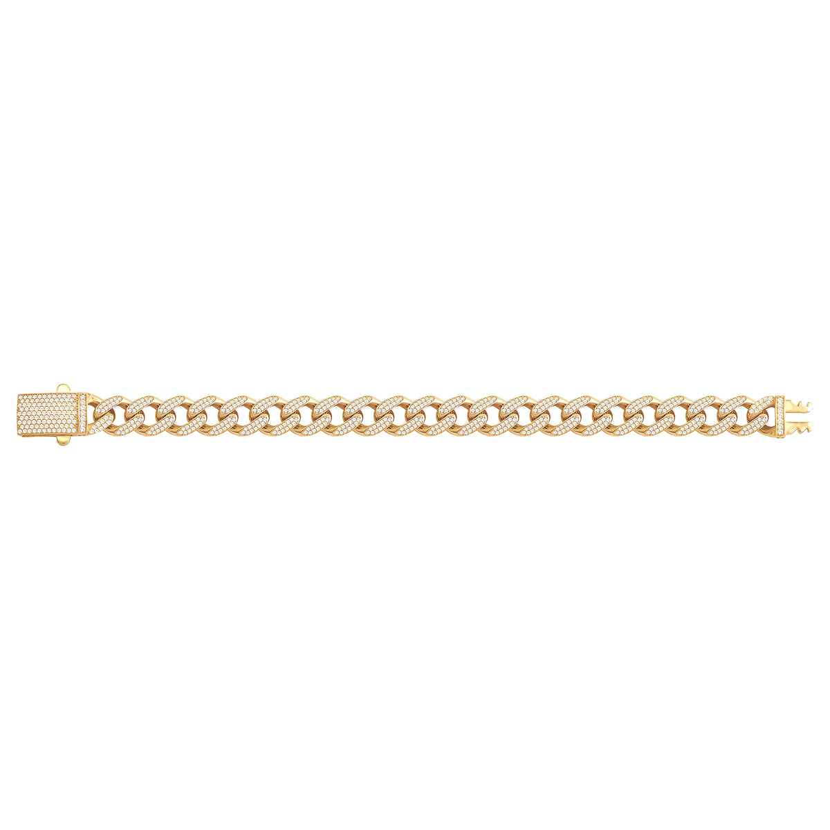 Solid gold curb bracelet, 18.95 g — shown square on a plain background.
