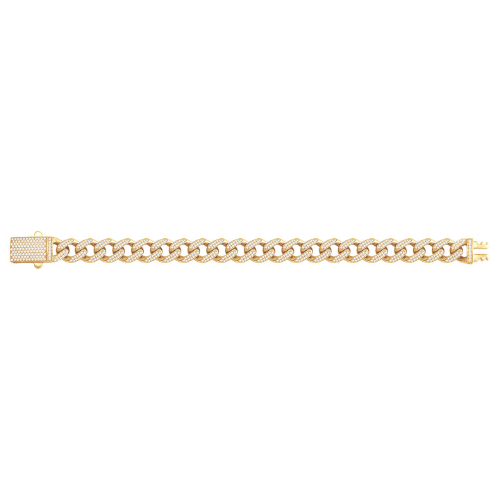 Solid gold curb bracelet, 18.95 g — shown square on a plain background.