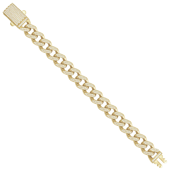 Solid gold curb bracelet, 23.95 g — shown at an angle across the frame.
